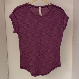 lululemon athletica Heathered Purple and Gray Short Sleeve Tee